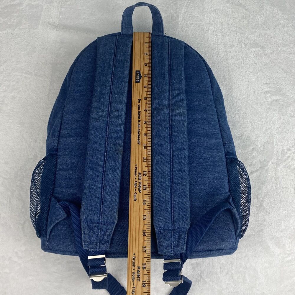 Disney World Pride Collection Denim Mickey Mouse Backpack Rainbow Blue - Picture 4 of 10
